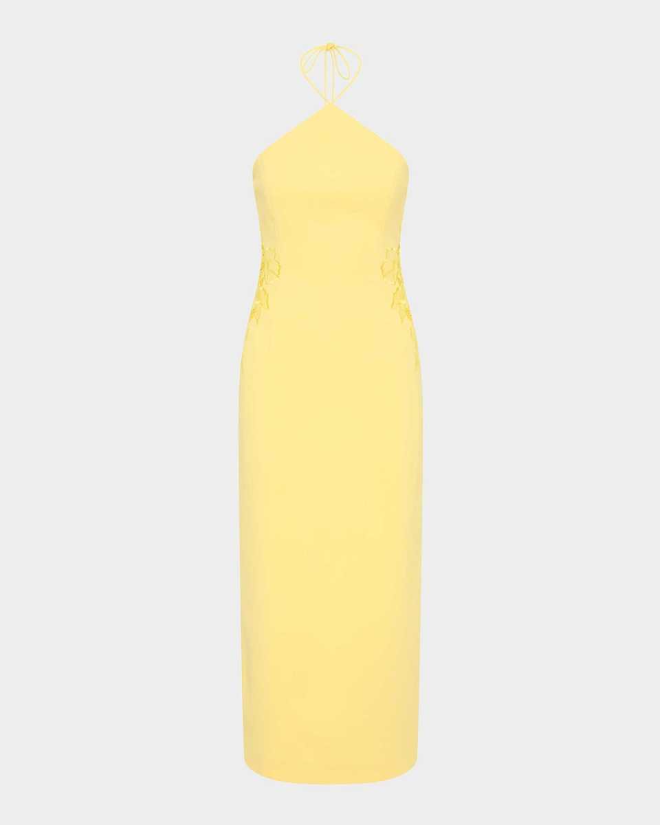 Lulu Floral Lace Halter Midi Dress